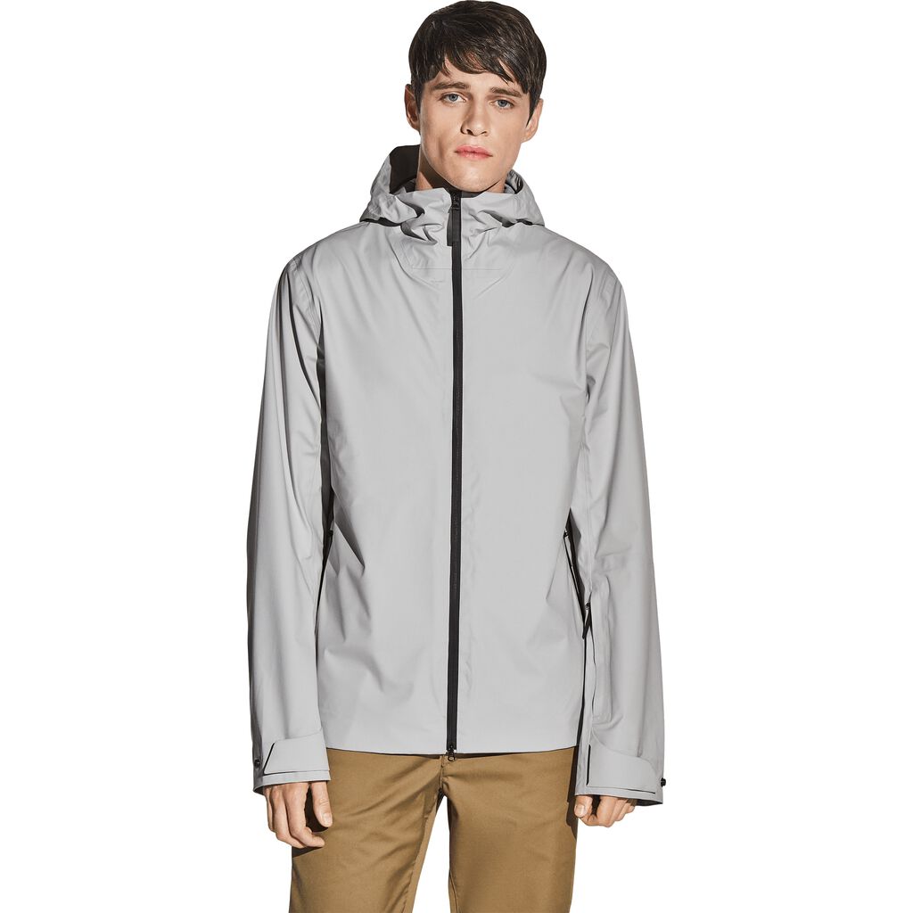 Jack Wolfskin ACCRA hardshell μπουφαν ανδρικα γκρι | GR0429332